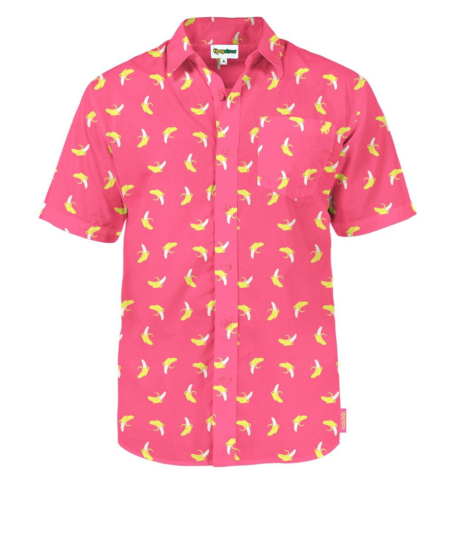 Men's Pink Banana Hawaiian Shirt Image 5