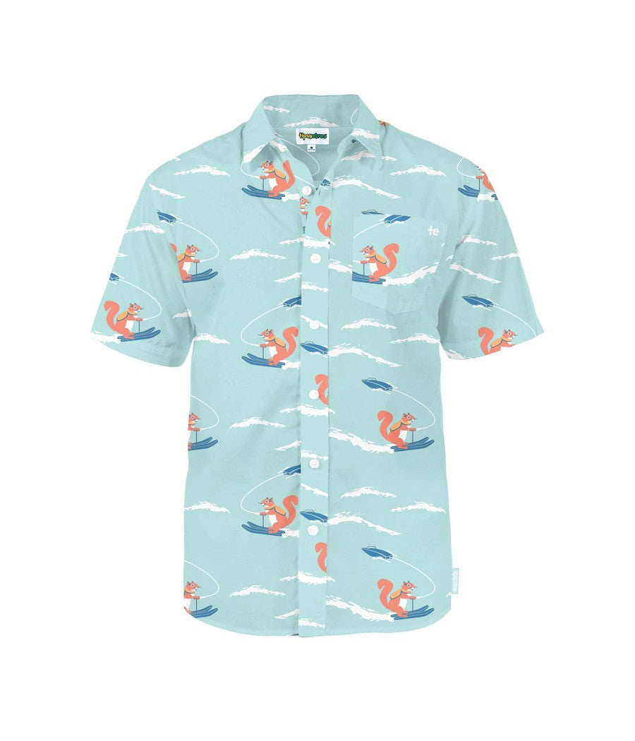 Men's Squirrel On Water Skis Hawaiian Shirt Image 5