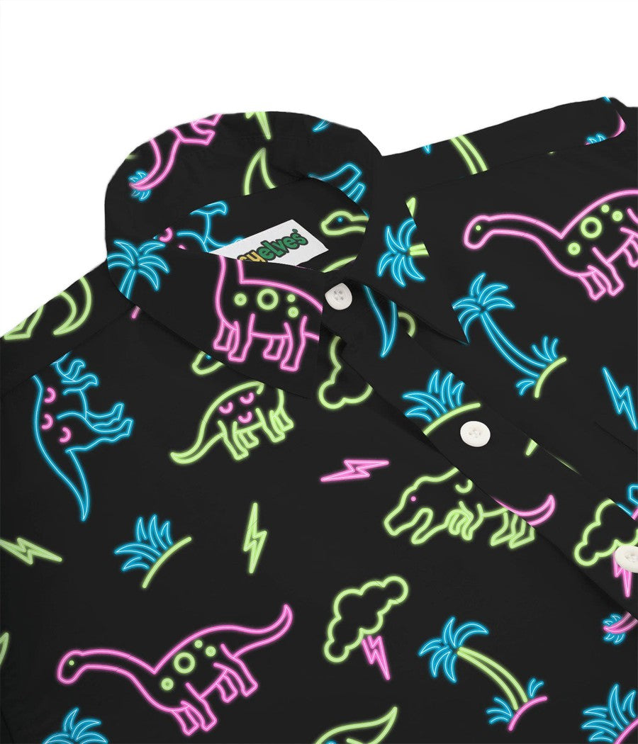 Men's Neon Dinosaur Hawaiian Shirt Image 4
