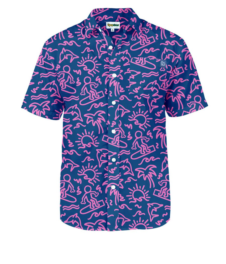 Men's Sketchy Surfer Hawaiian Shirt