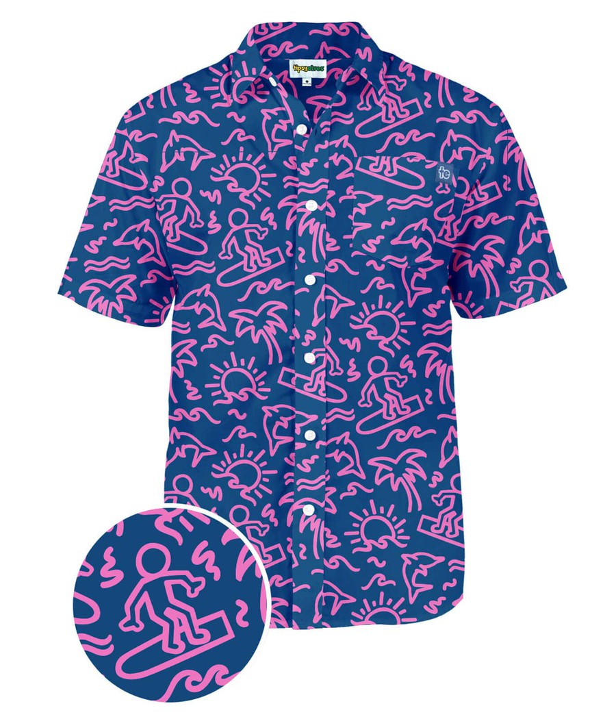 Men's Sketchy Surfer Hawaiian Shirt