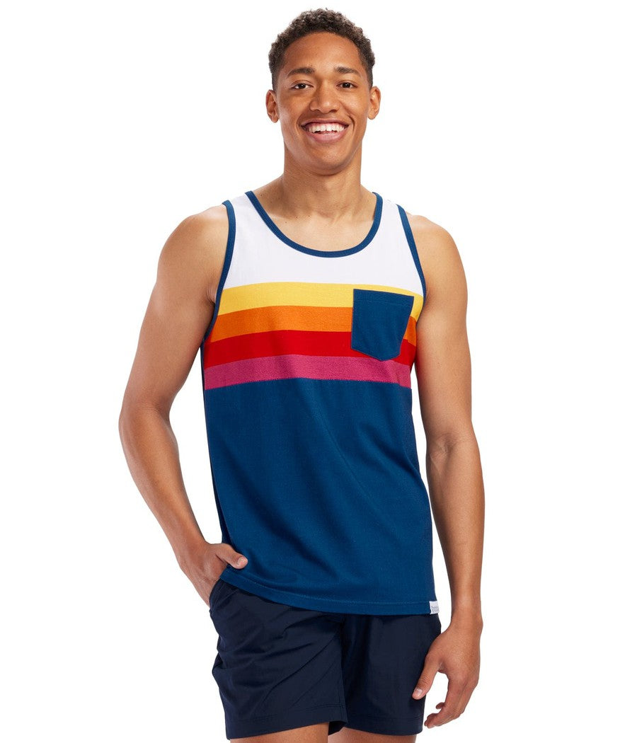 Men's Slice of Sunset Tank Top Image 2