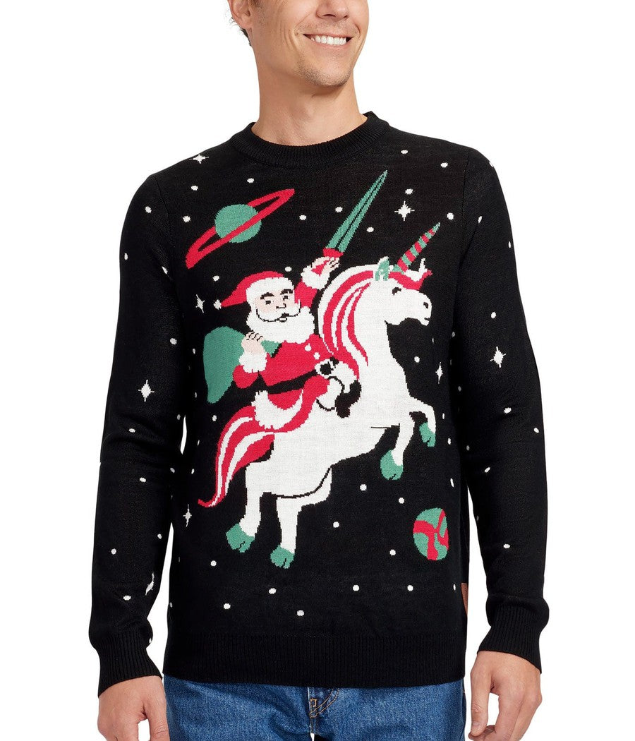 Men's Santa Unicorn Ugly Christmas Sweater