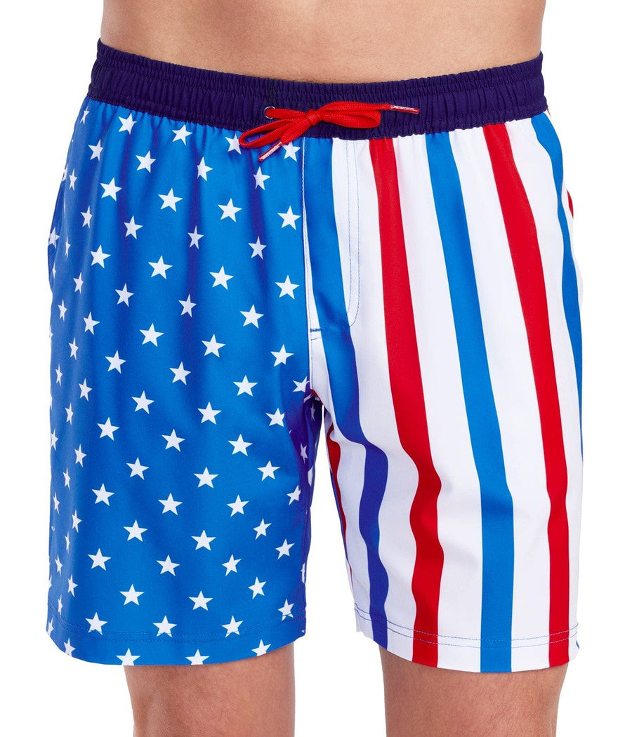 United Stripes Stretch Swim Trunks Image 2