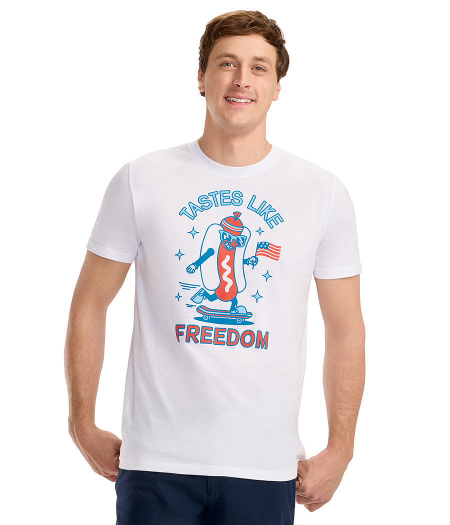 Men's Tastes Like Freedom Hot Dog Tee Image 2