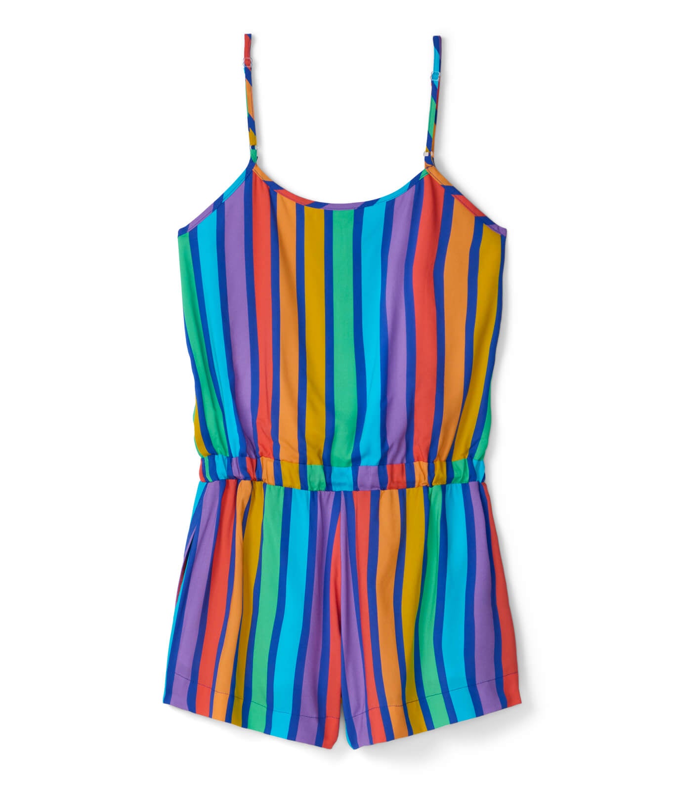 Rainbow Blast Striped Romper Image 2