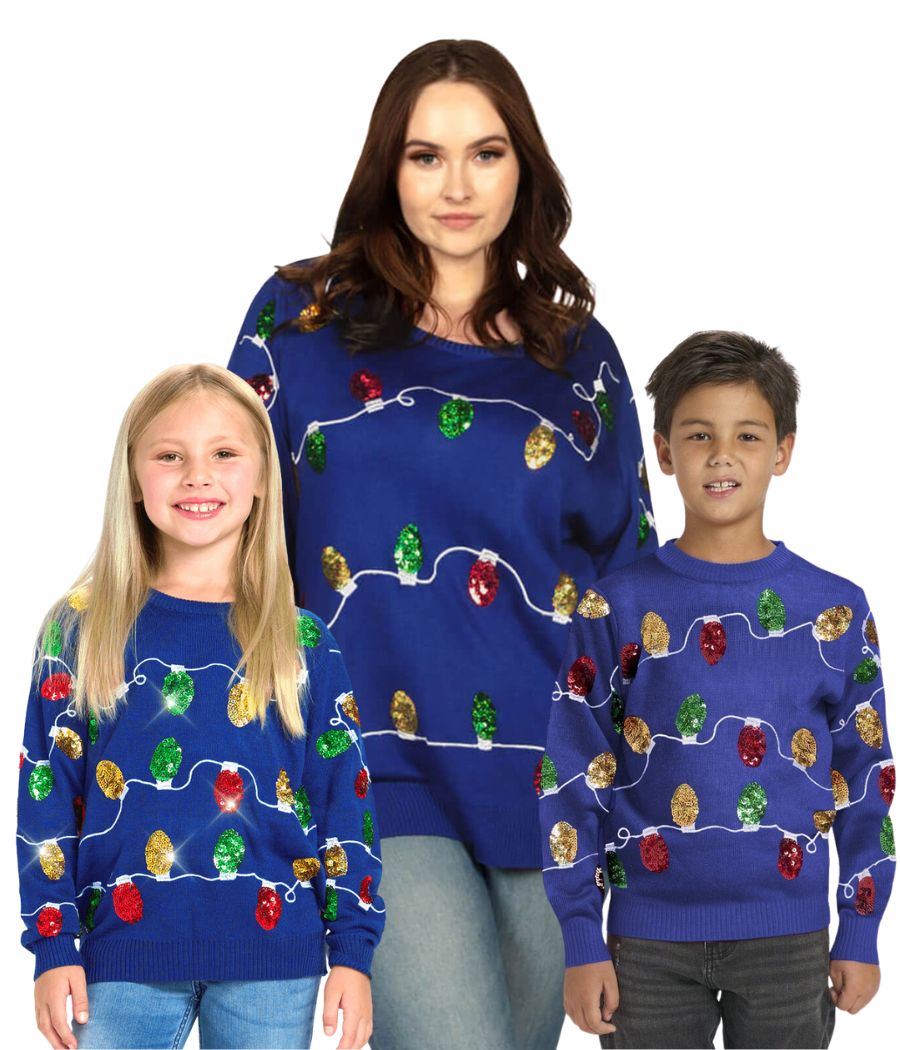 Matching Christmas Lights Family Christmas Sweaters Primary Image