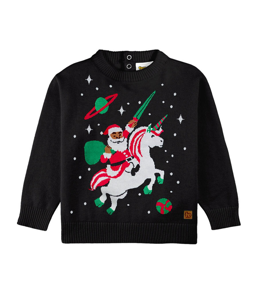 Toddler Boy's Santa Unicorn Ugly Christmas Sweater: Christmas