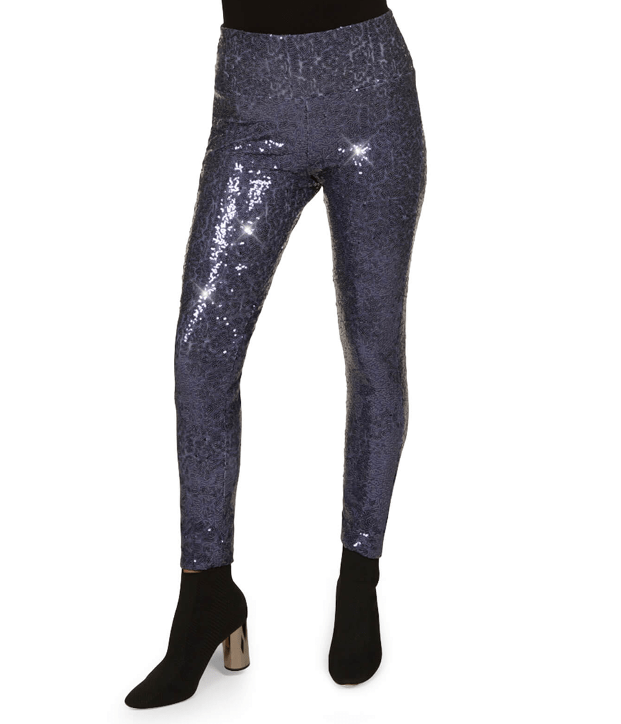 Blue Sequin High Waisted Leggings Women s Christmas Outfits Tipsy Elves