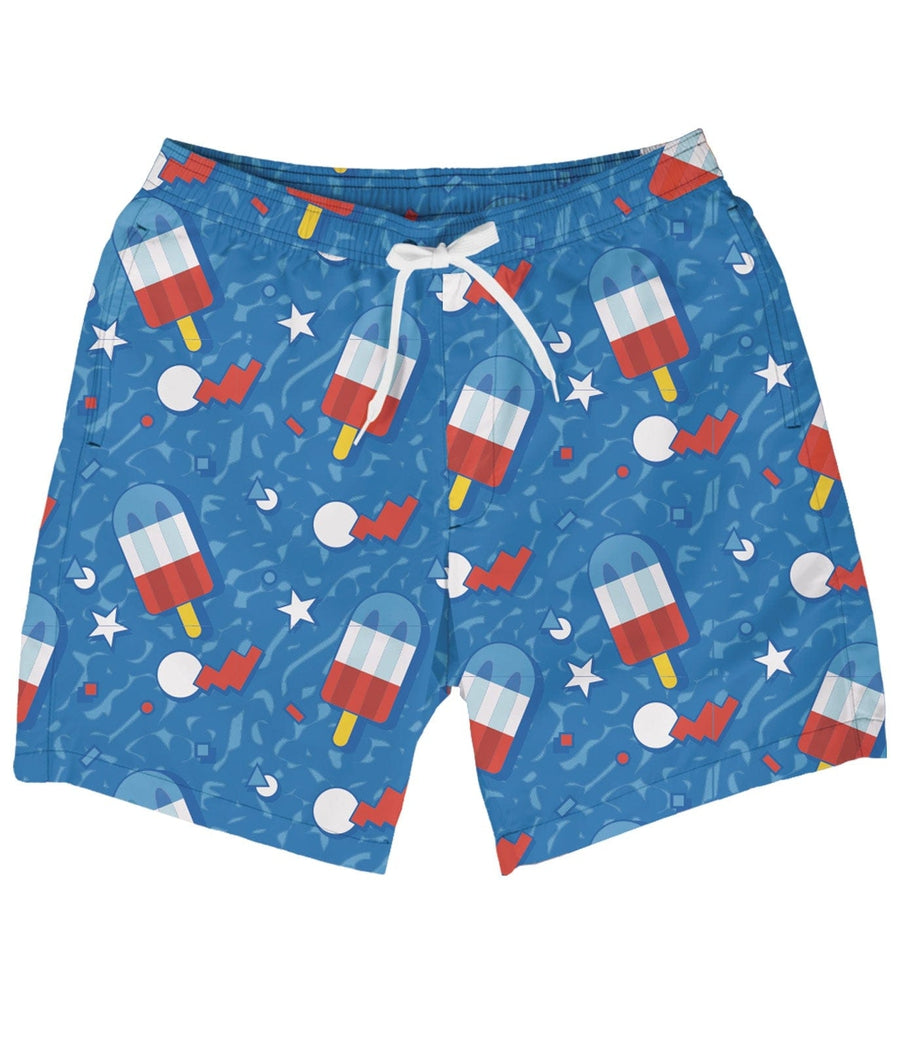 Retro Patriotic Pops Stretch Swim Trunks - 7.5" Inseam Image 2