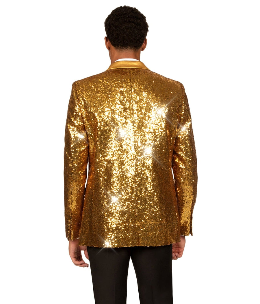 Men's Gold Sequin Blazer Image 2