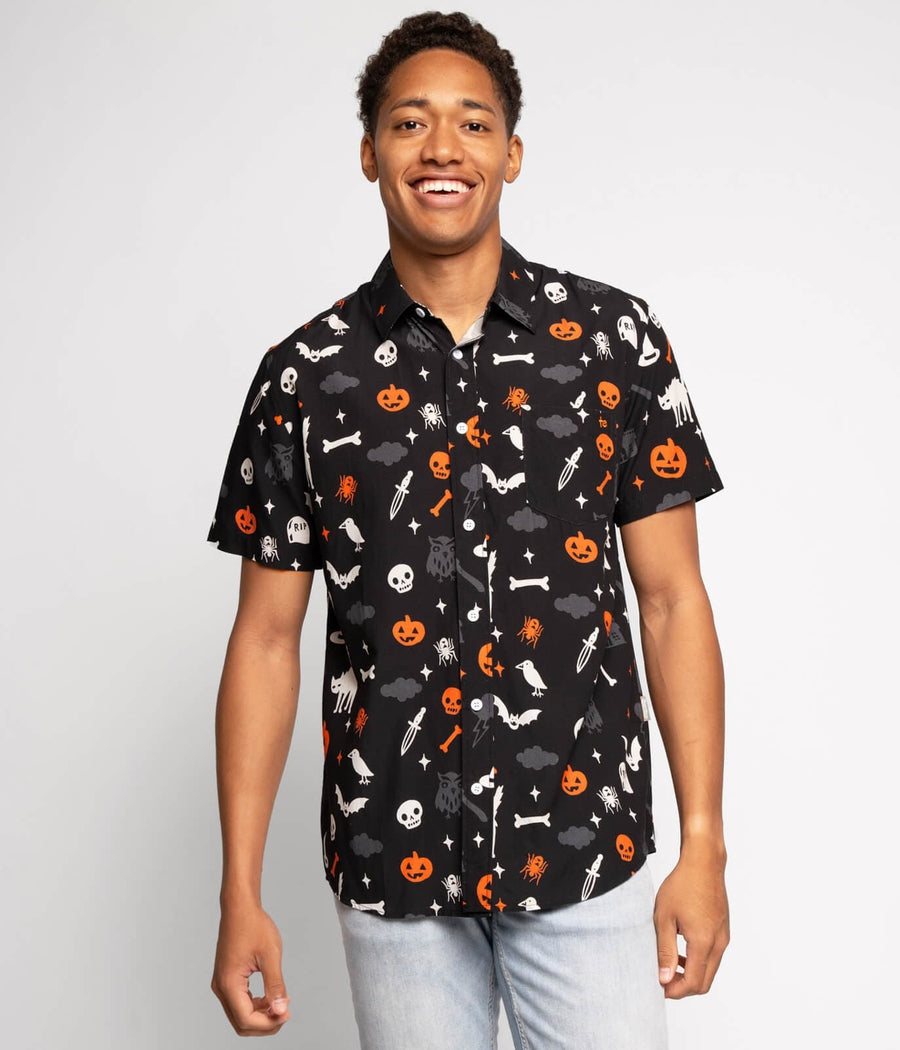 Men's Halloween Night Button Down Shirt