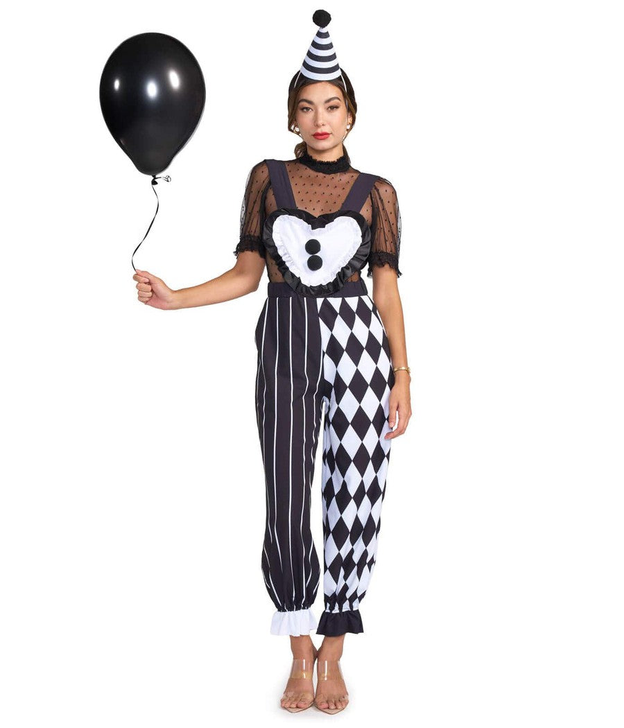 Creepy Clown Costume | Fun Halloween Adult Costume | Stretchy & Performance Blend | Black/White | Tipsy Elves Creepy Clown Costume | Fun Halloween Adult Costume | Stretchy & Performance Blend | Black/White | Tipsy Elves