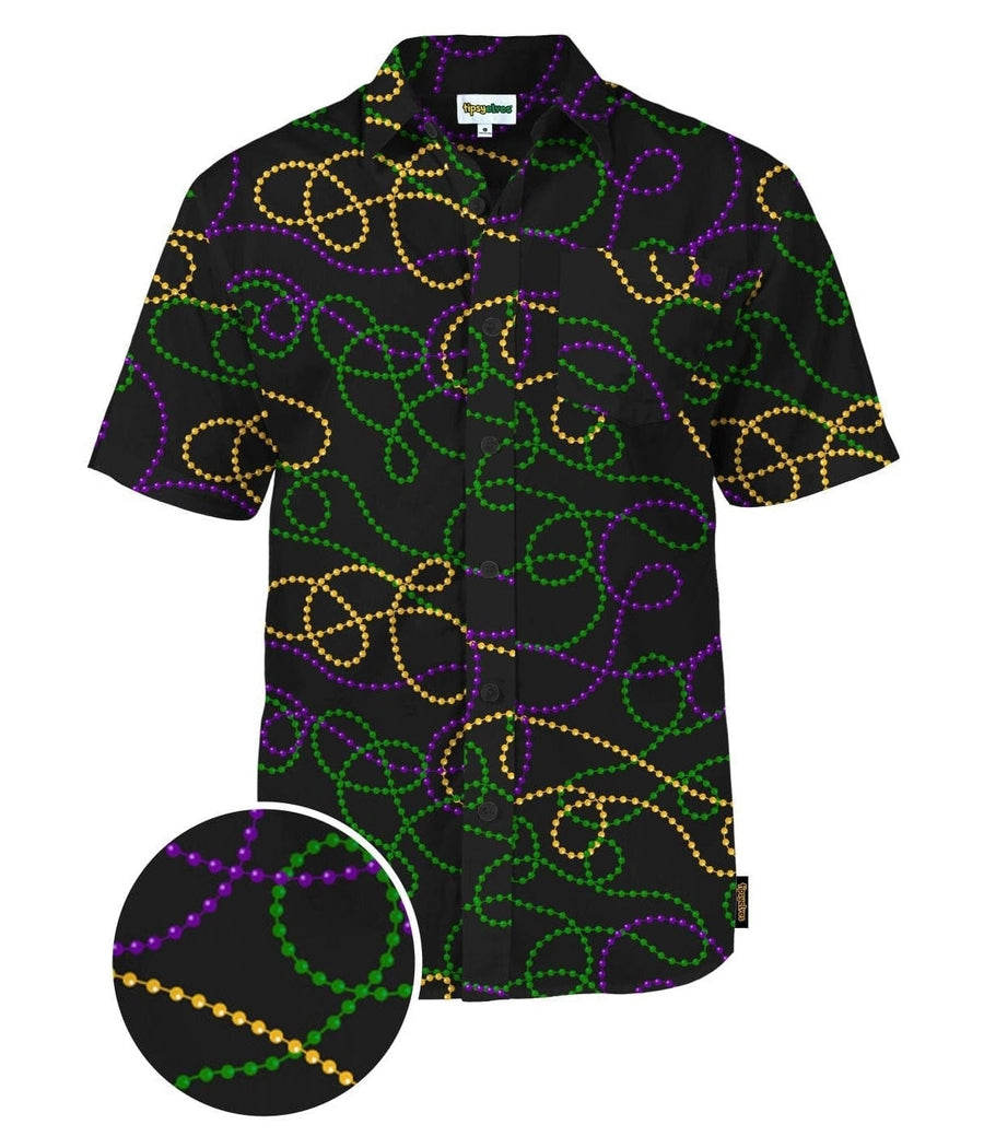 Bead Boss Button Down Shirt: Men's Mardi Gras Outfits | Tipsy Elves