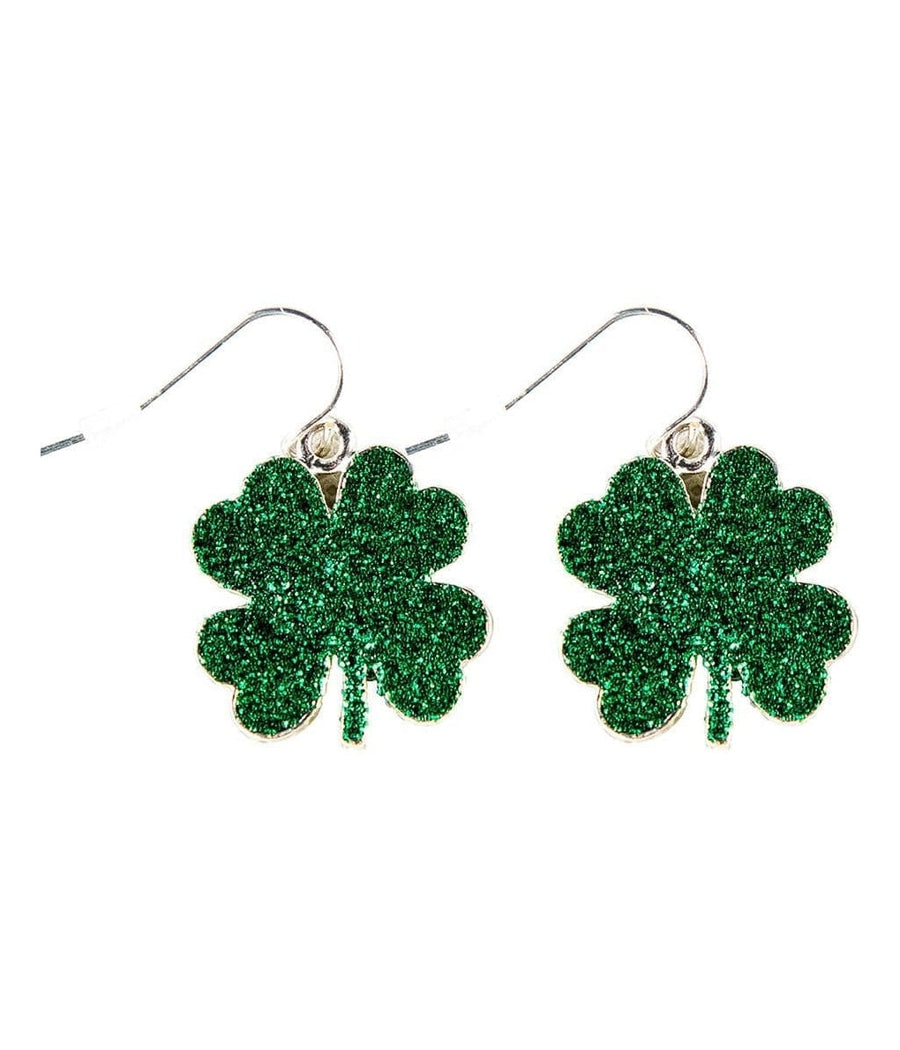 Four Leaf Clover Glitter Earrings