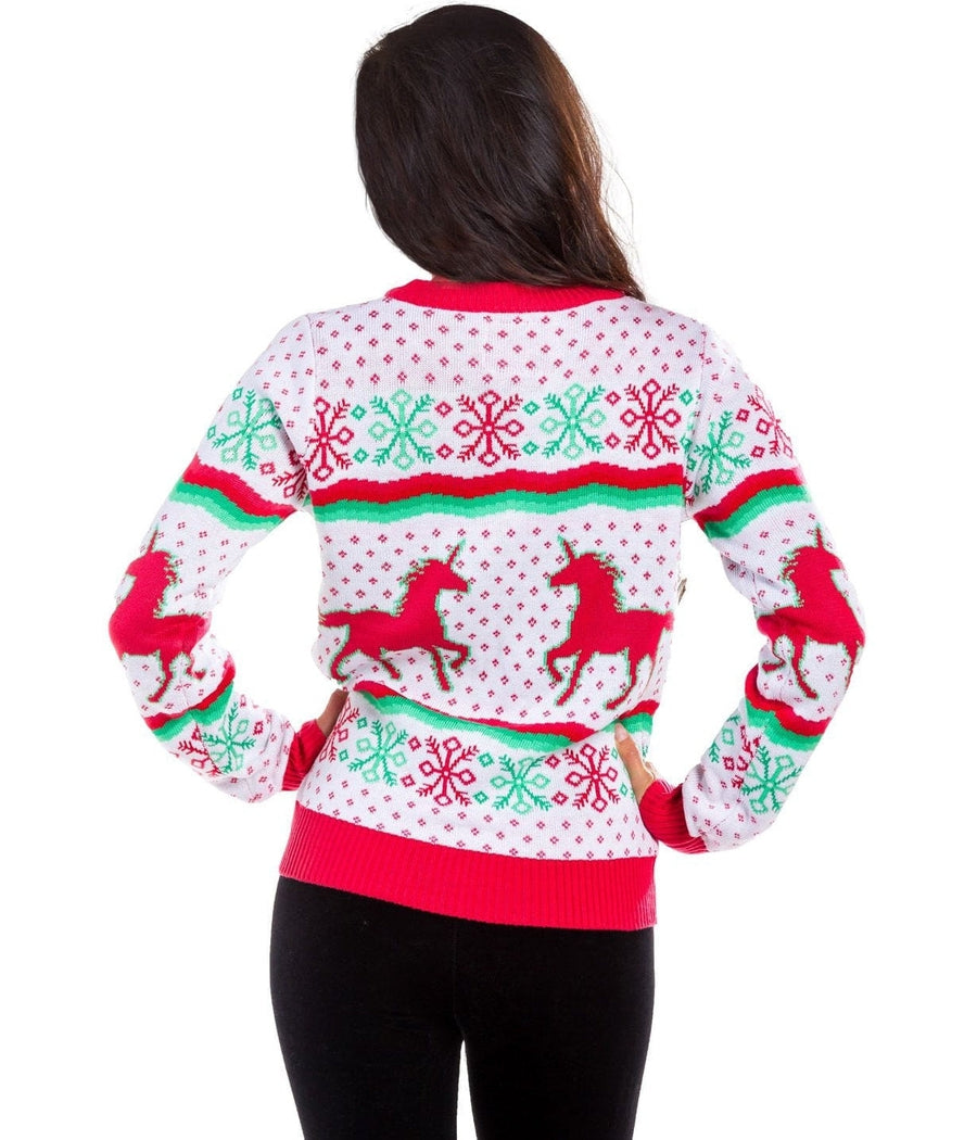 Women's Christmicorn Cardigan Sweater