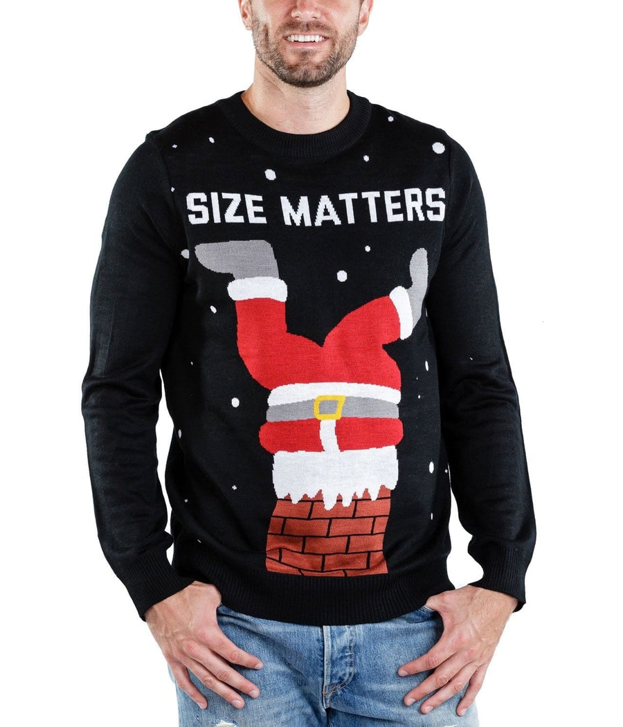 Size Matters Ugly Christmas Sweater: Men's Christmas Outfits