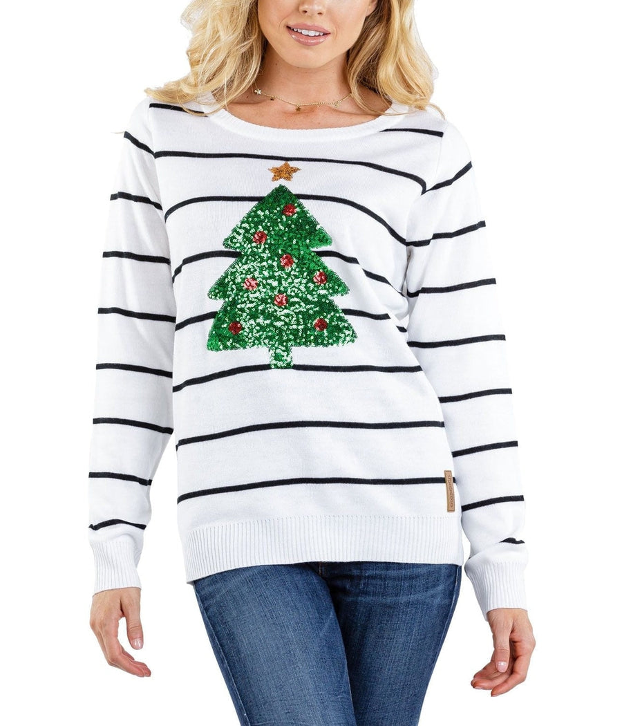 Women's Sequin Christmas Tree Ugly Christmas Sweater