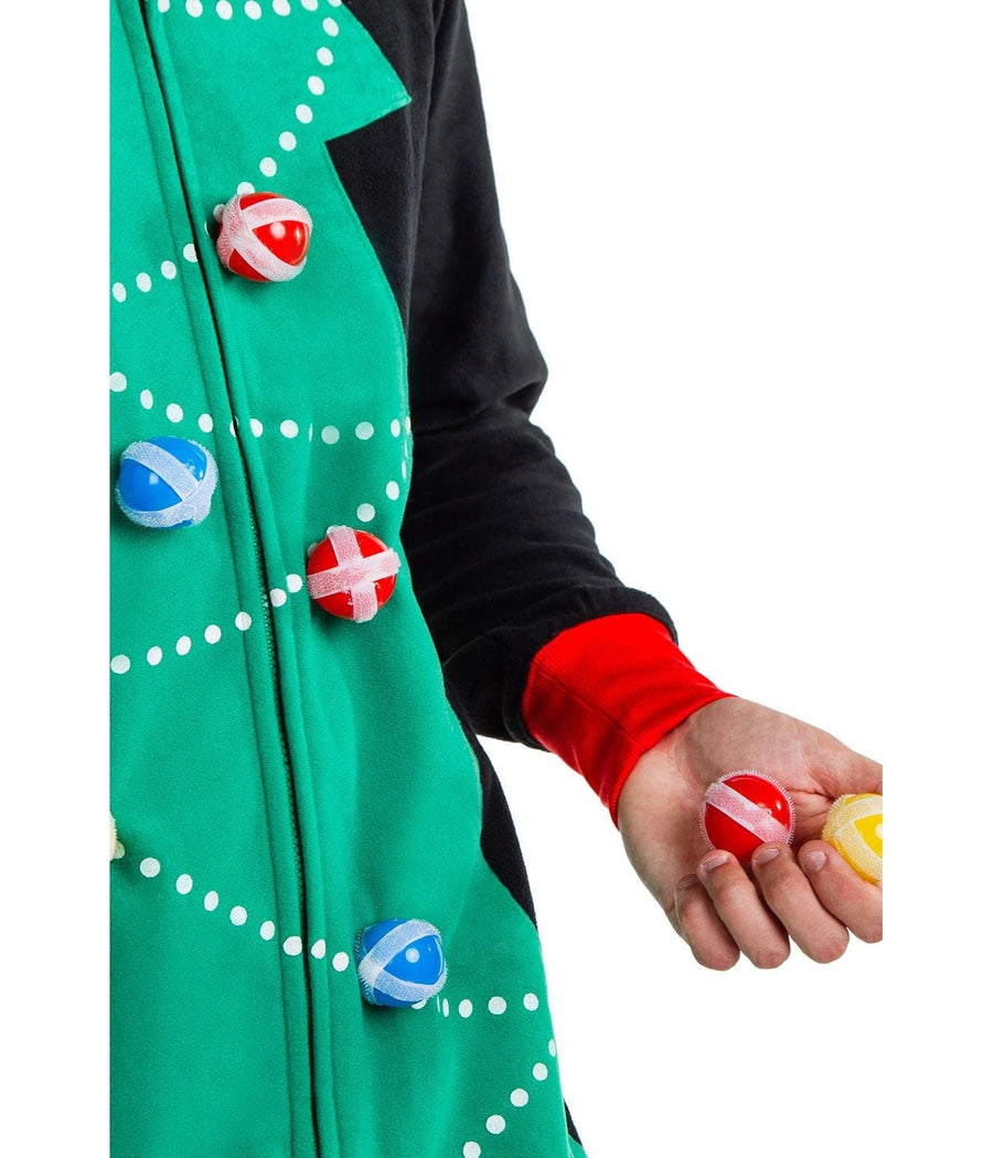 Men's Christmas Tree Toss Game Jumpsuit Image 10