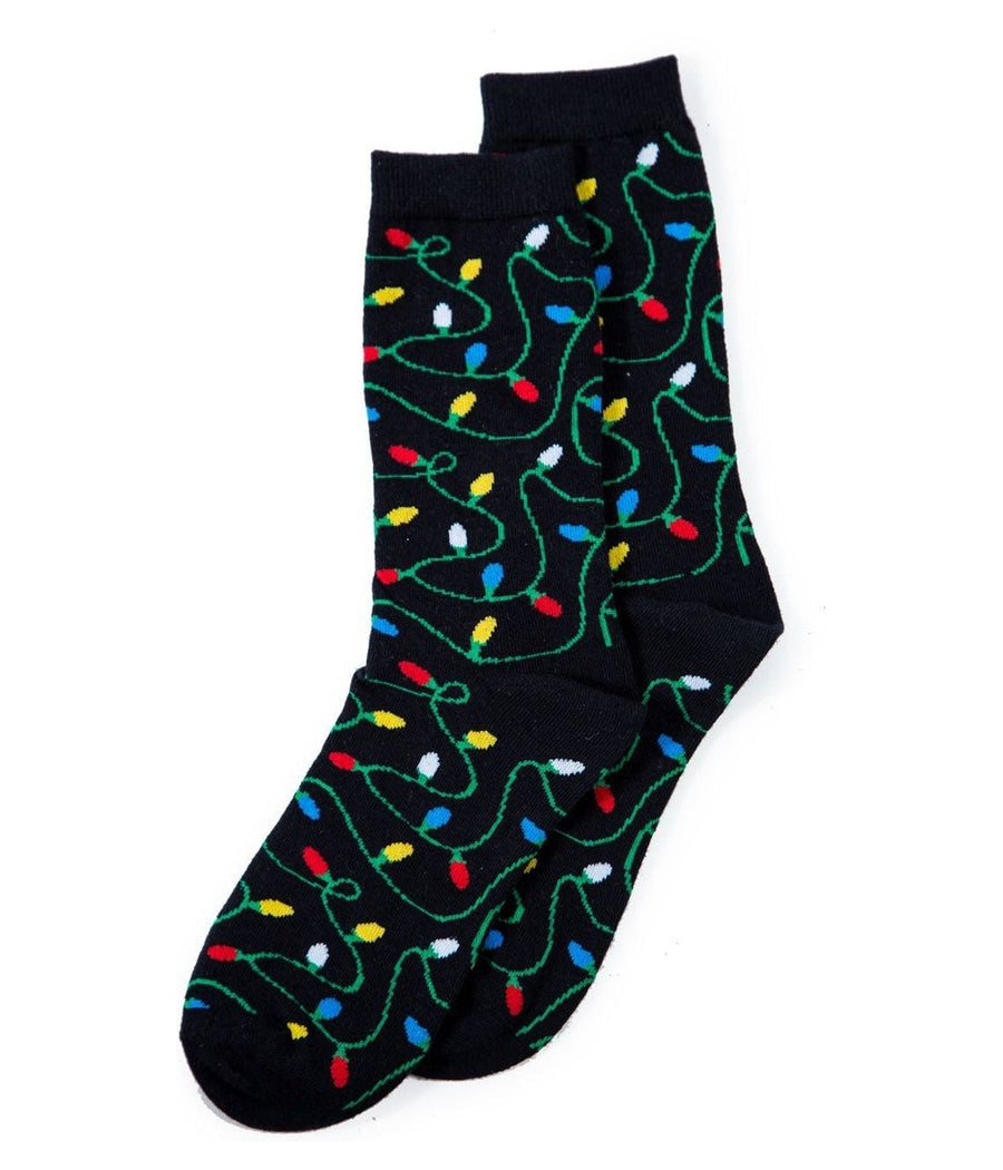 String of Lights Men's Christmas Socks | Tipsy Elves String of Lights Men's Christmas Socks | Tipsy Elves