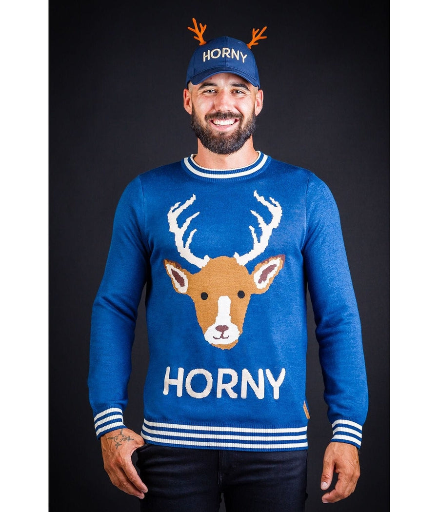 Men's Horny As Buck Ugly Christmas Sweater Image 3
