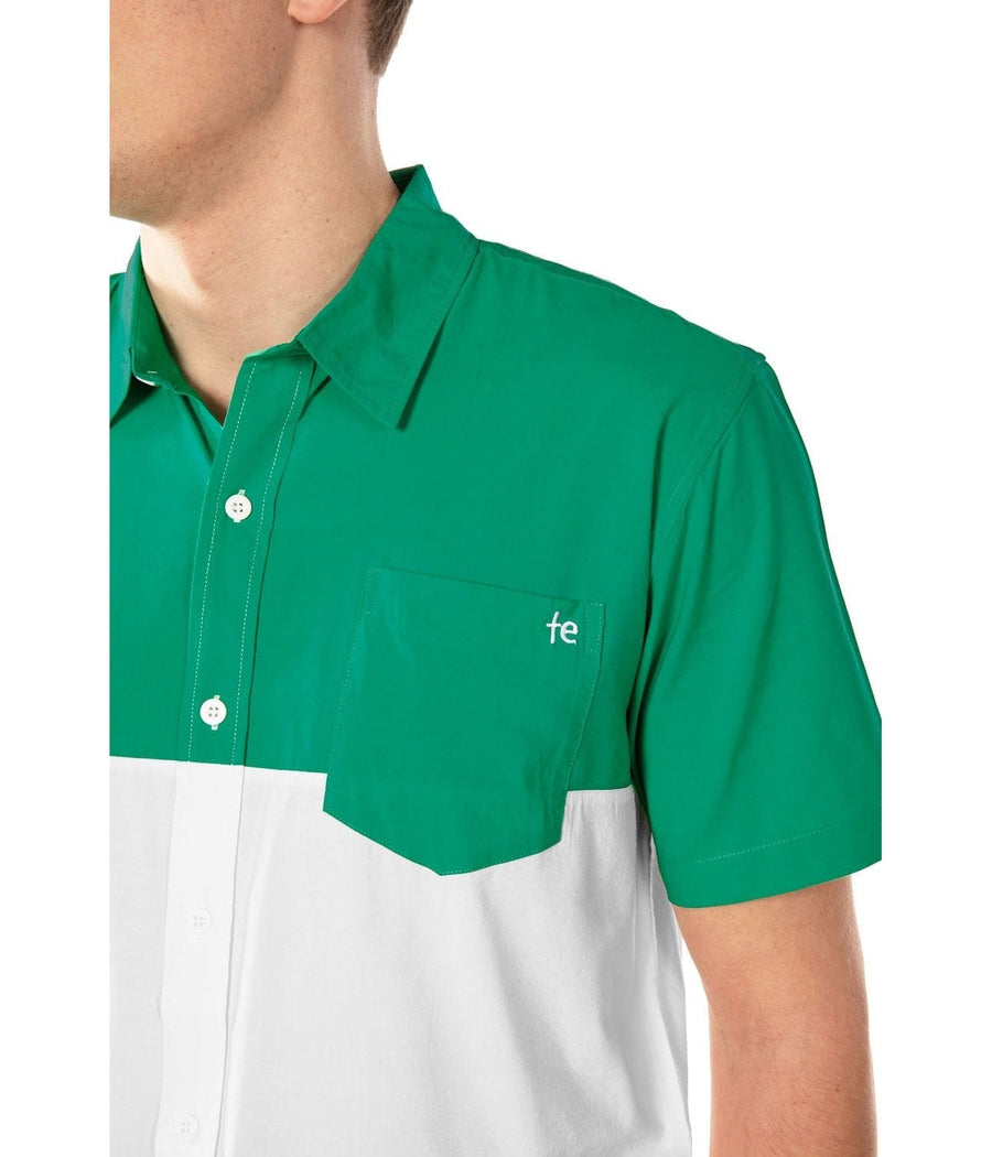 Men's Irish Flag Button Down Shirt Image 4
