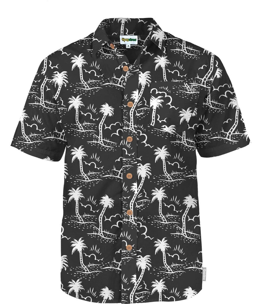 Men's Monochrome Moonlight Hawaiian Shirt