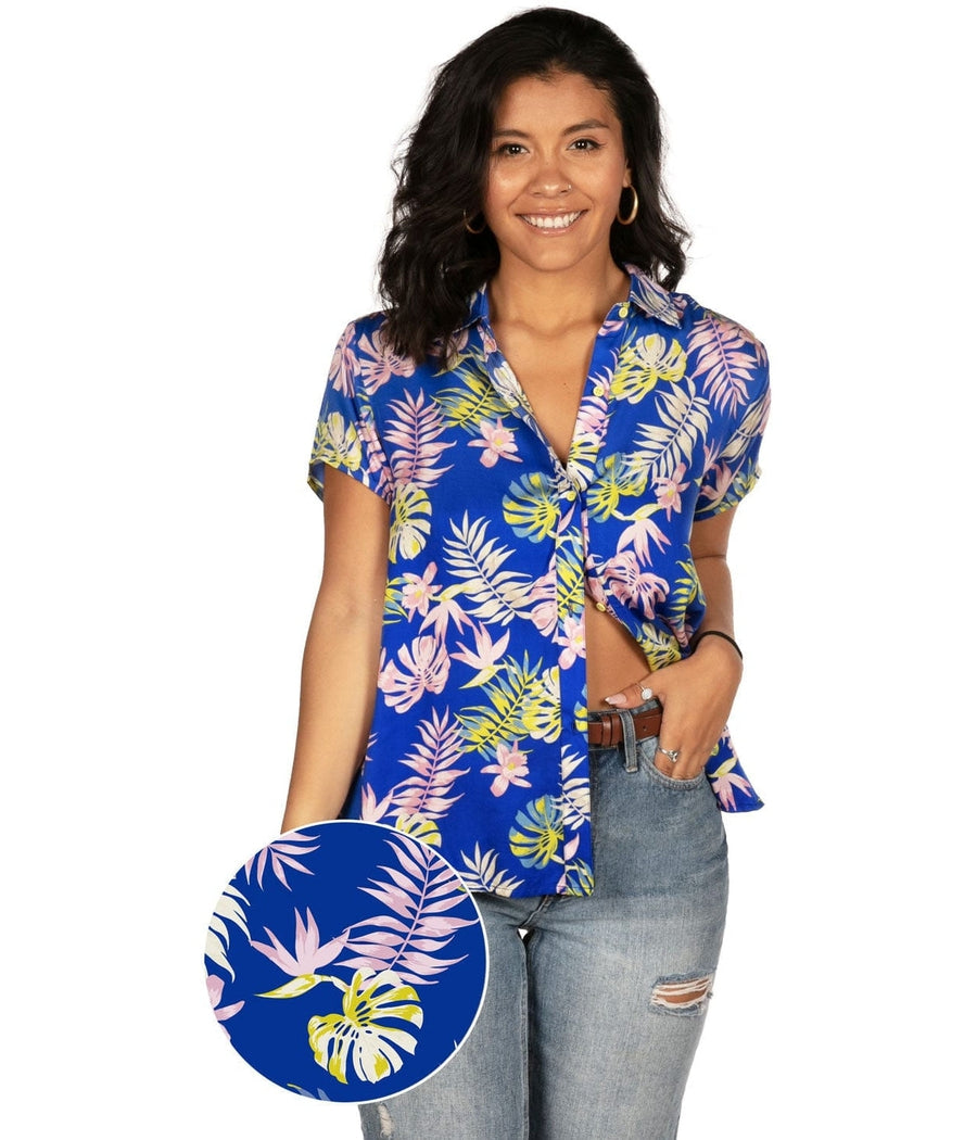 Women's Blue Lagoon Hawaiian Shirt Image 3