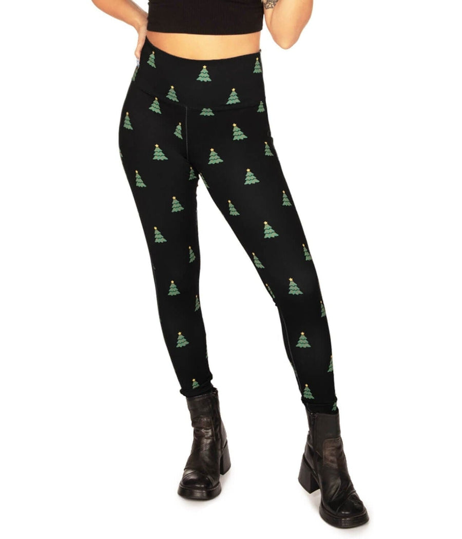 Christmas Tree Print Leggings, Affordable Trendy and Modest Clothing
