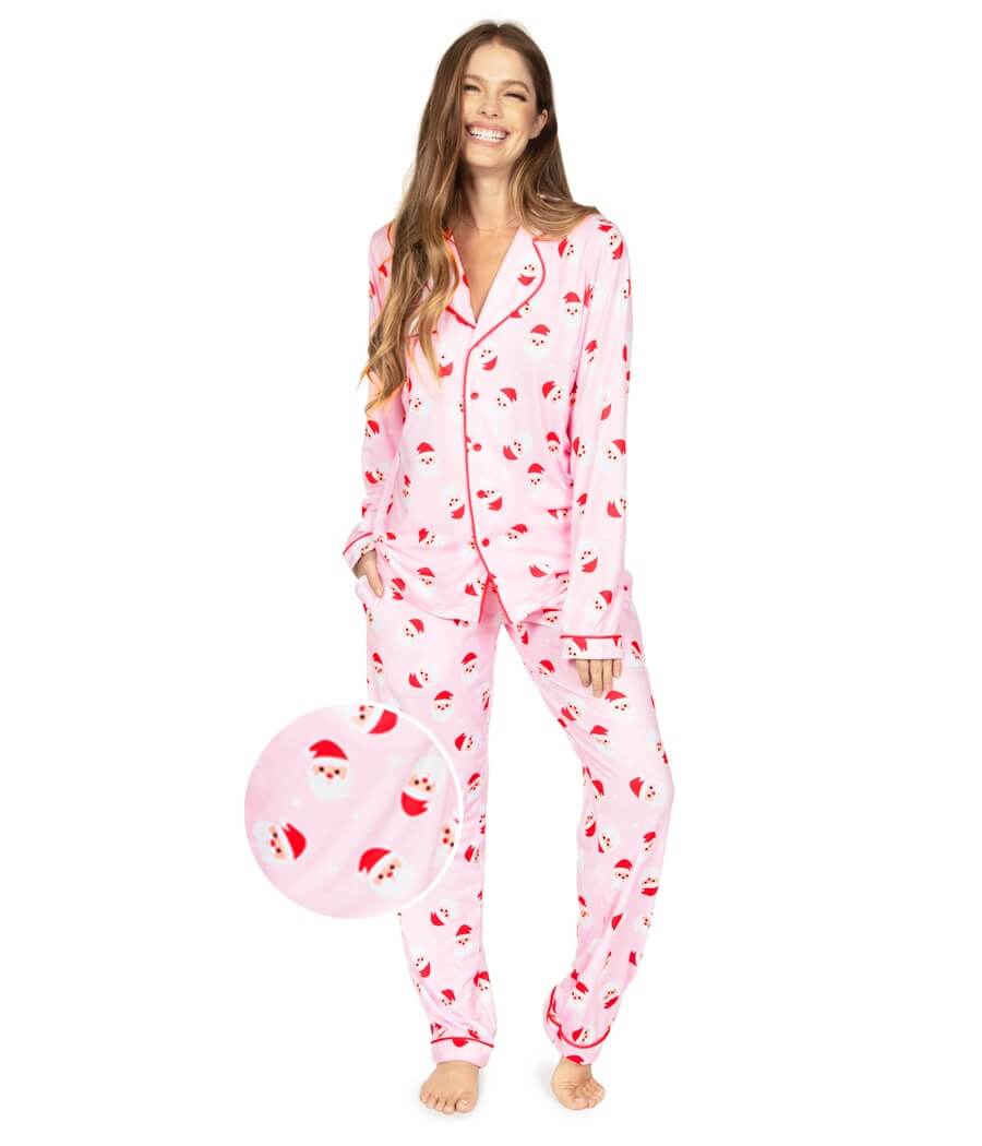 Women's Pink Santa Pajama Set