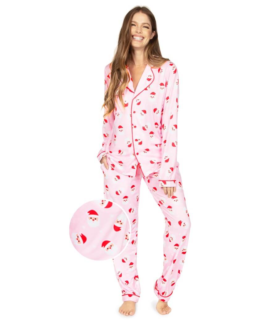christmas pj dress women Christmas Santa Bamboo Women's Pajama Set Women M