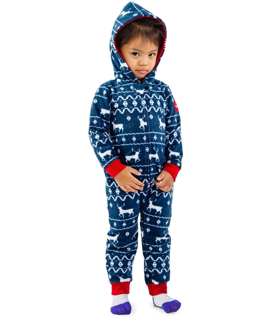 Baby / Toddler Blue Reindeer Jumpsuit Image 2