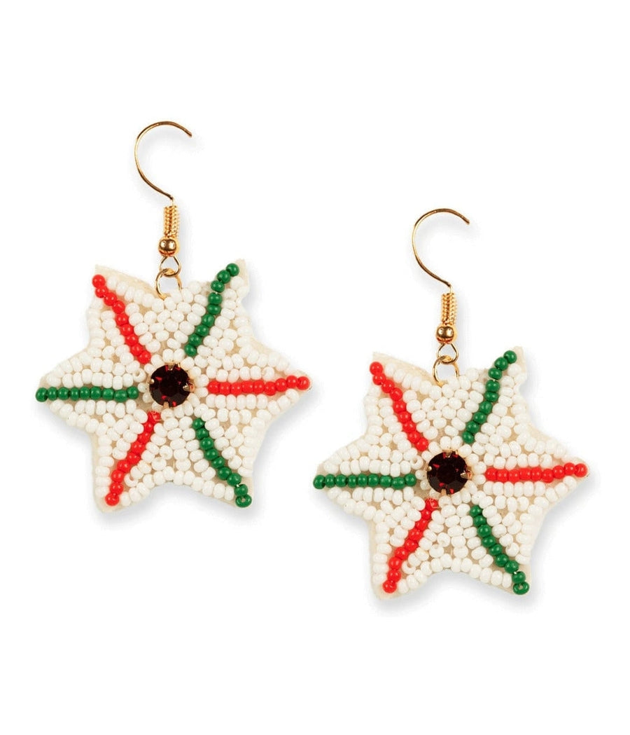 Beaded deals snowflake earrings