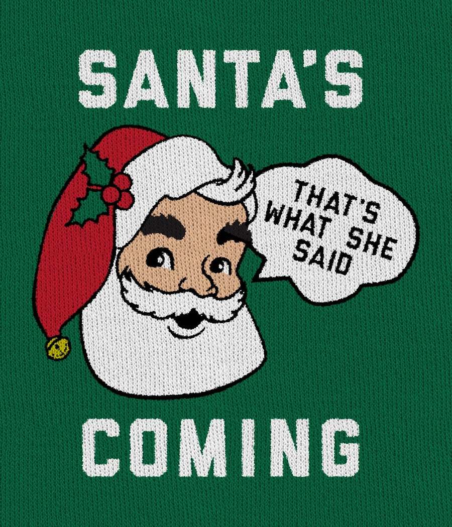Men's Santa's Coming Ugly Christmas Sweater