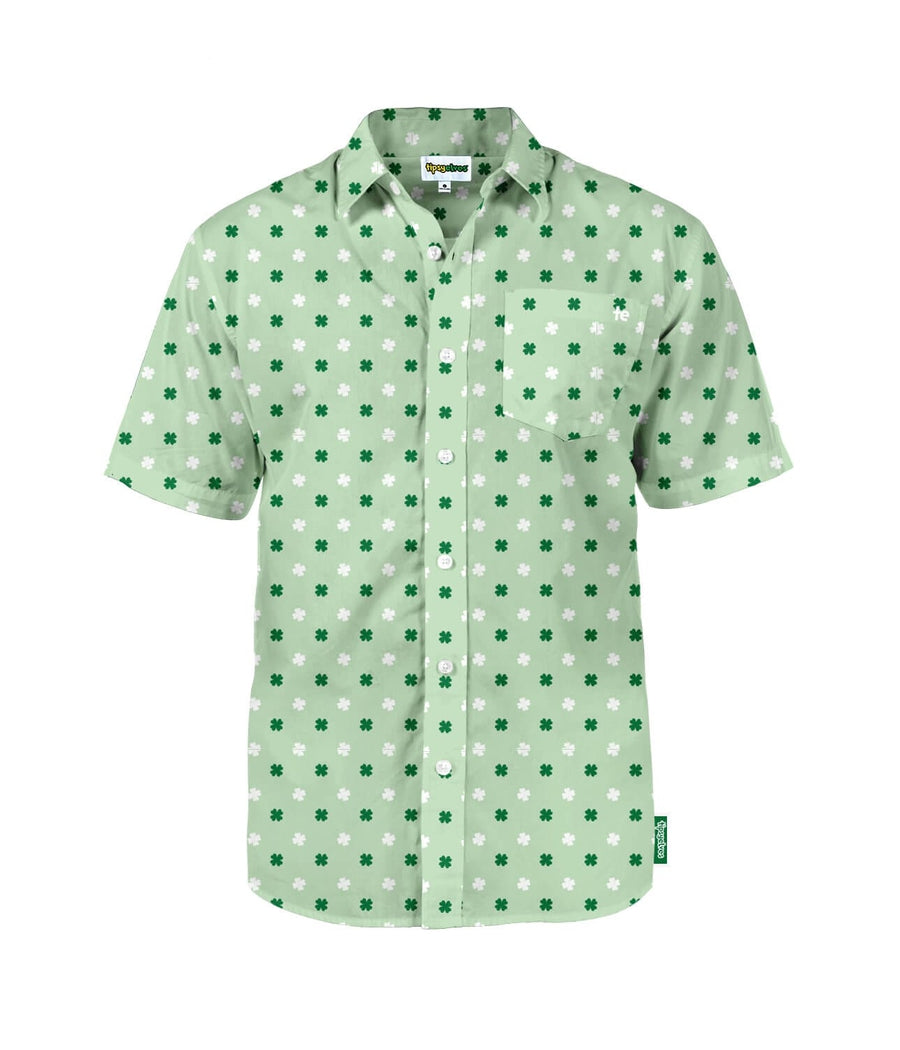 Men's Mint Clover Button Down Shirt