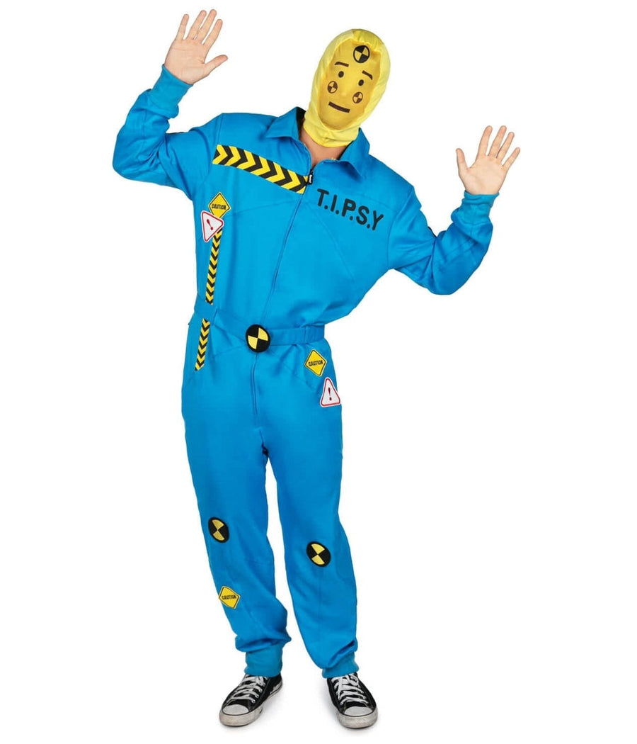 Women's Crash Test Dummy Costume | Fun Halloween Adult Costume | High Strength & Durable Material | Blue | Tipsy Elves