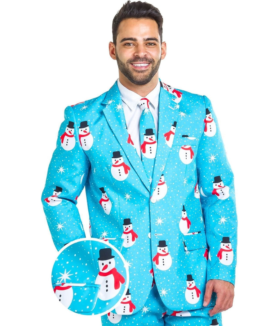 The Snowman is an Island Christmas Blazer Jacket w/ Tie Tipsy Elves