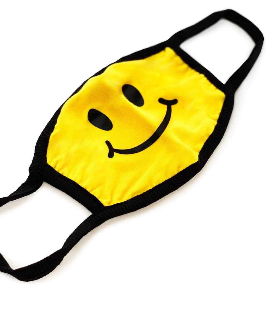 Smiley Cloth Face Mask (Yellow)