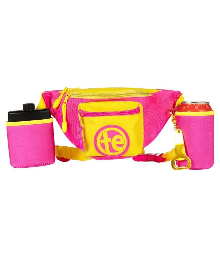 Pink Lemonade Fanny Pack with Drink Holder and Flask