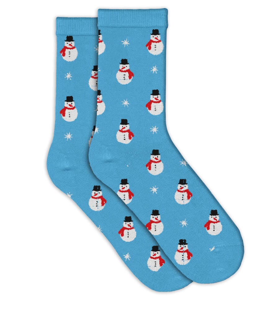 Blue Snowman Men's Christmas Socks | Tipsy Elves Blue Snowman Men's Christmas Socks | Tipsy Elves