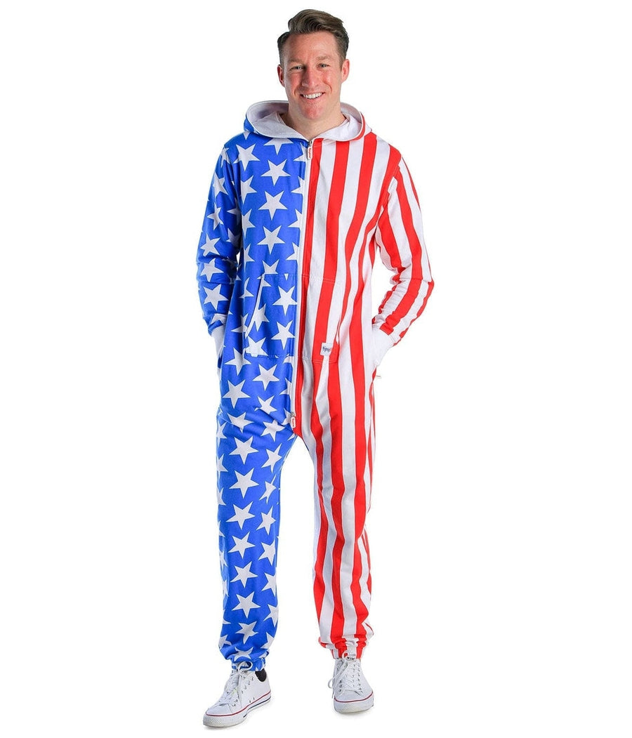 American Flag Onesie Jumpsuit Tipsy Elves