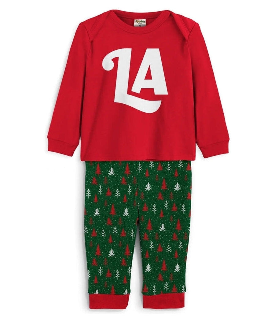 La Luna Baby Girls Pima Cotton Footless Hippo Christmas Pajama main image 0