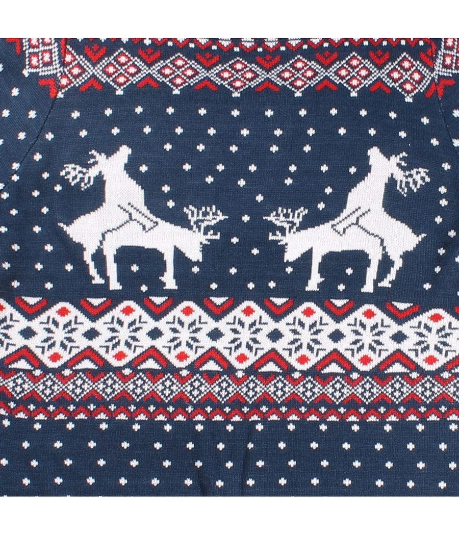 Men's Reindeer Climax Ugly Christmas Sweater Image 4