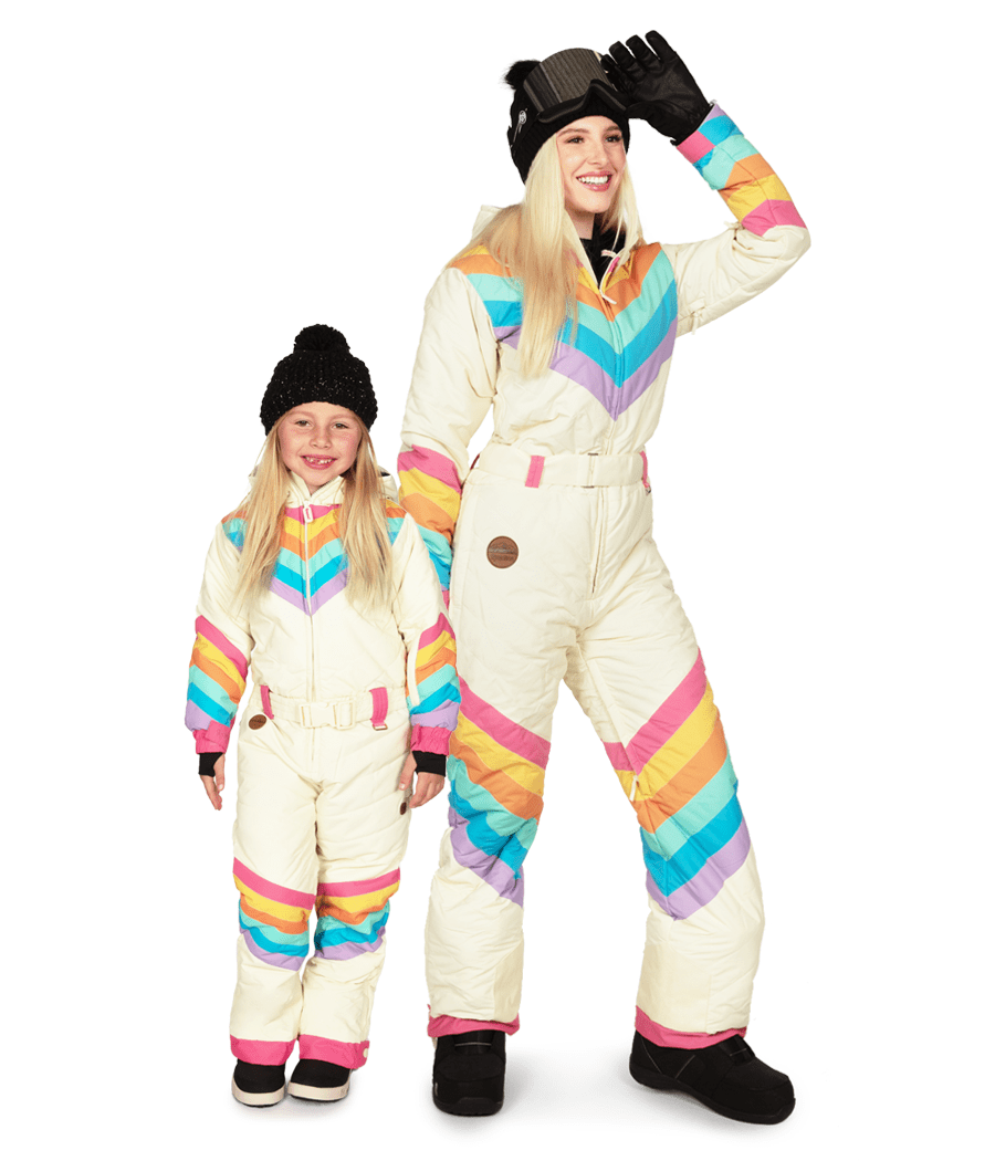 Matching Retro Rainbow Family Snow Suits