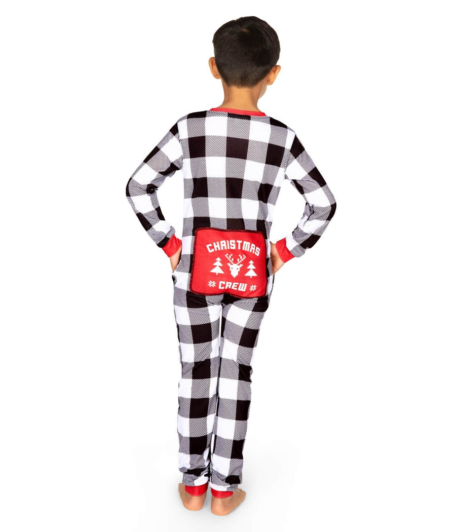 Boy's Christmas Crew Plaid Onesie Pajamas