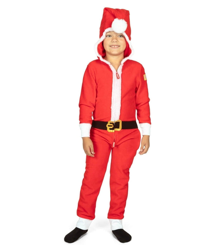 Boy's Santa Jumpsuit With Fur