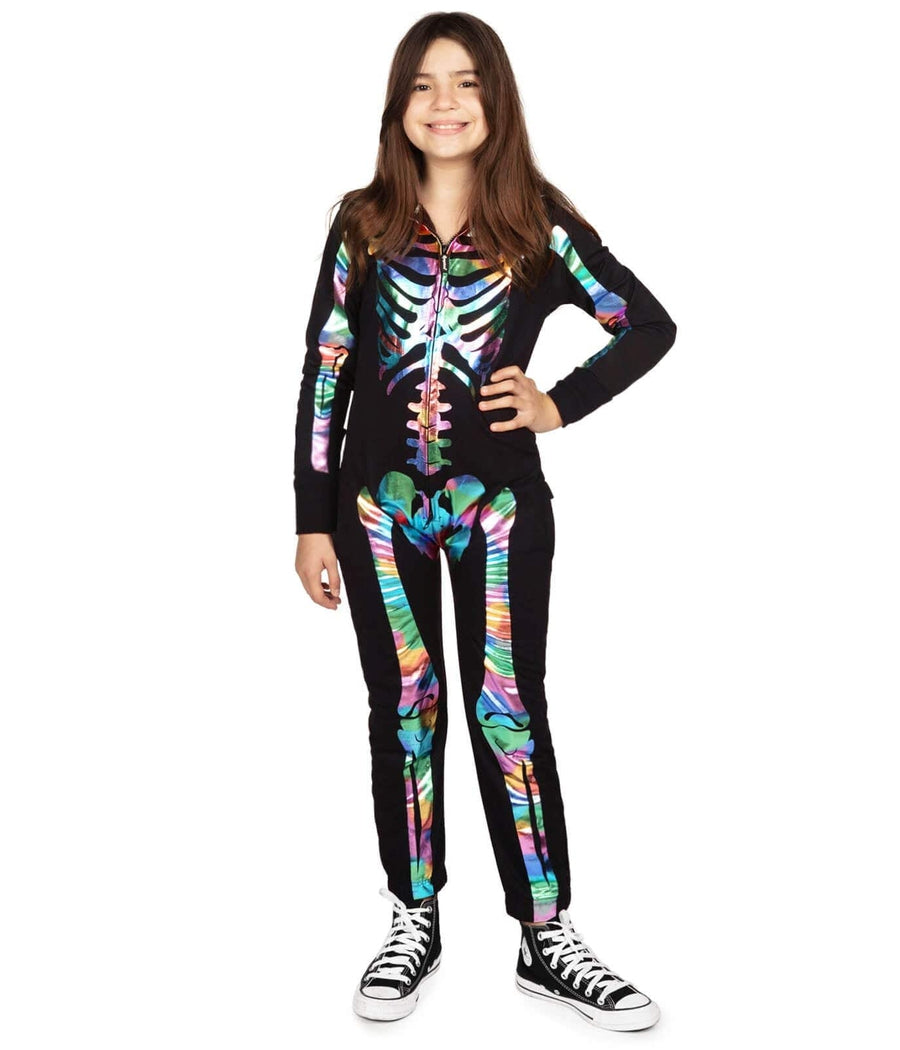 Iridescent Skeleton Costume Girl's Halloween Outfits Tipsy Elves(00)