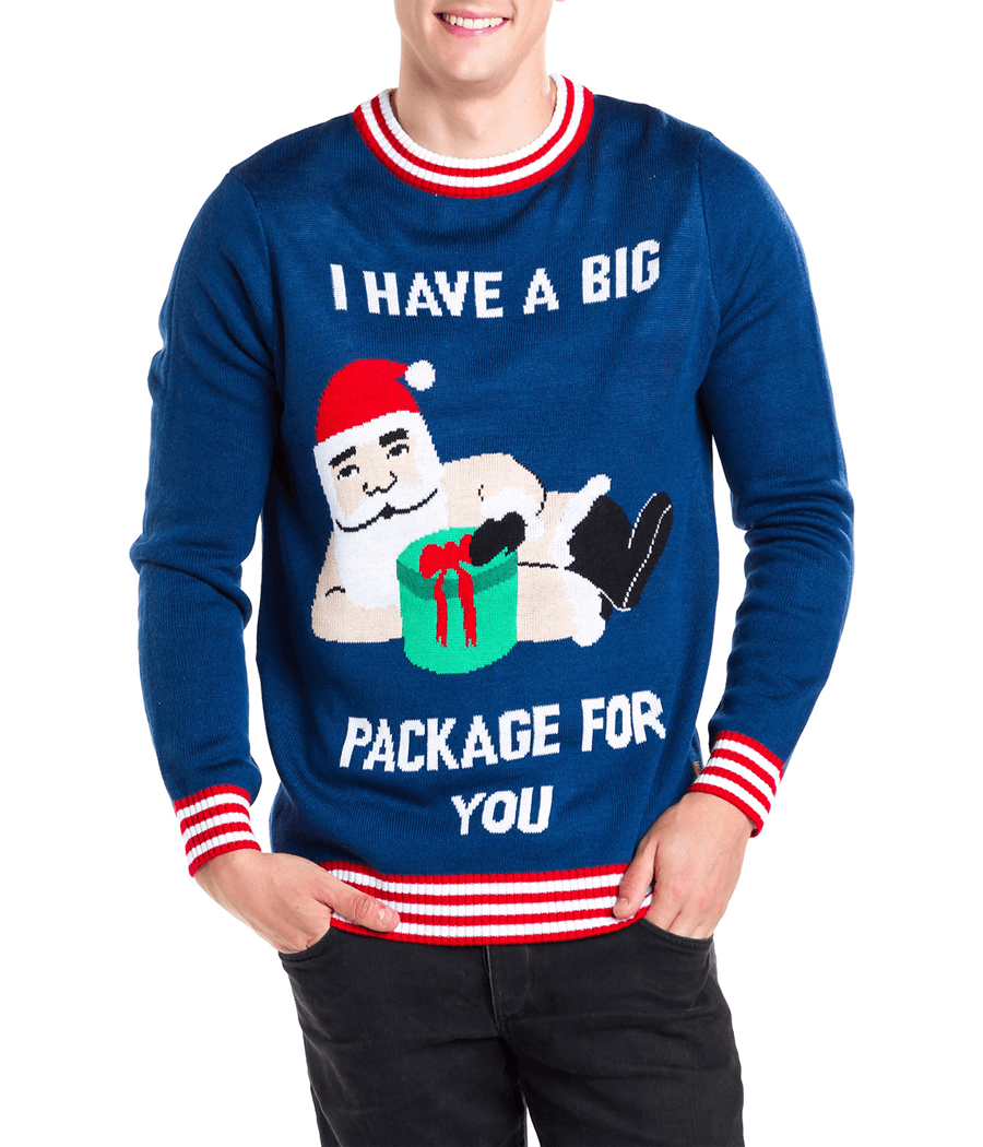Men's Big Package Ugly Christmas Sweater