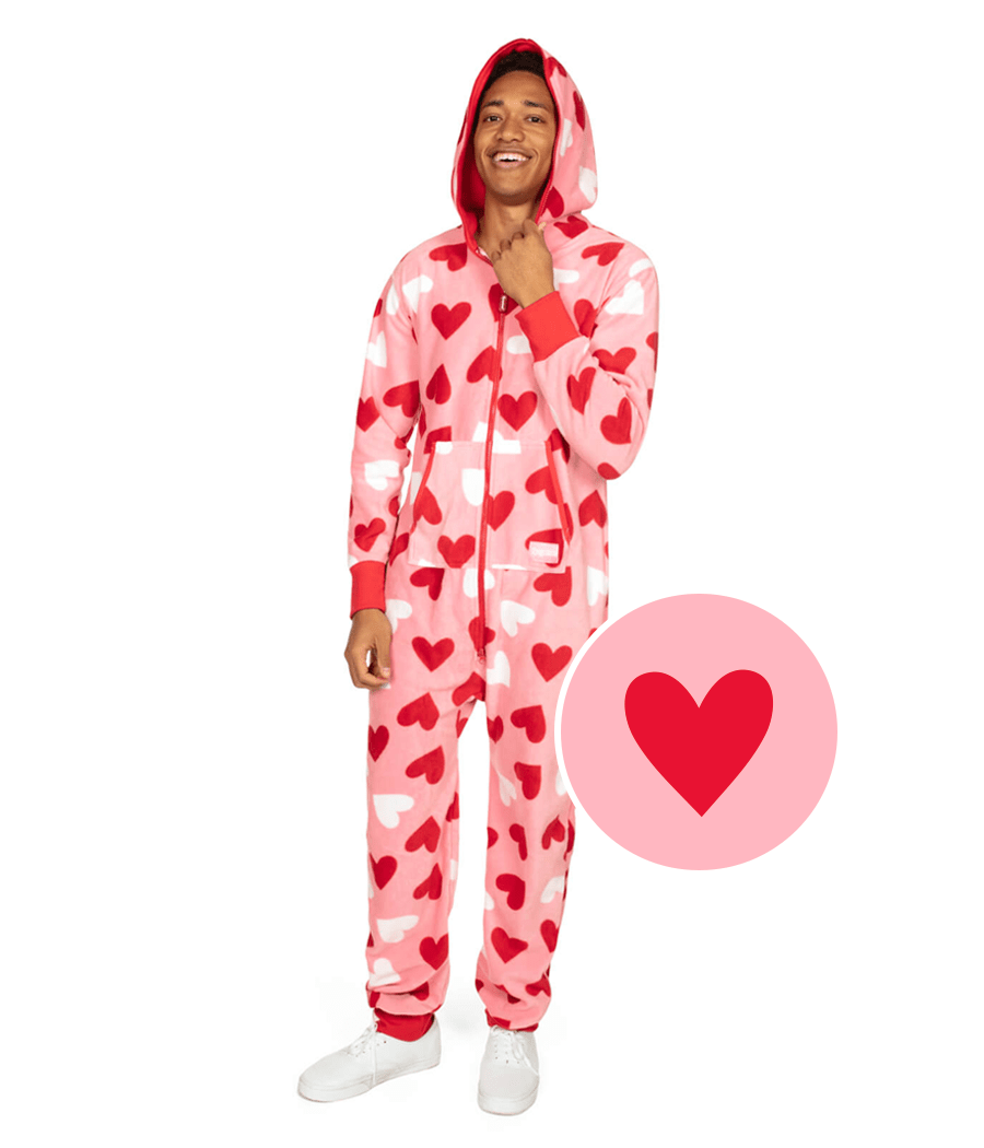 Men's Full Hearts Jumpsuit