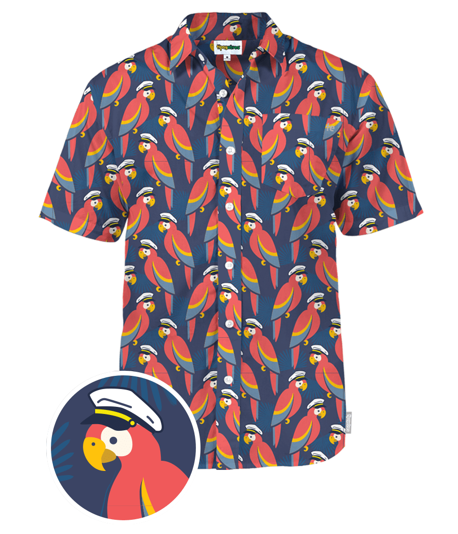 Men's Polly Wanna Captain Hawaiian Shirt